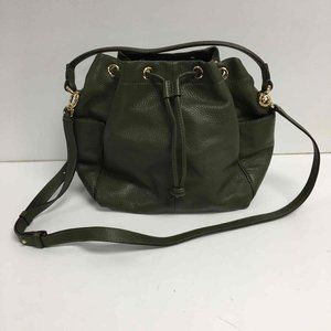 Banana Republic Olive Green Drawstring Crossbody Handbag